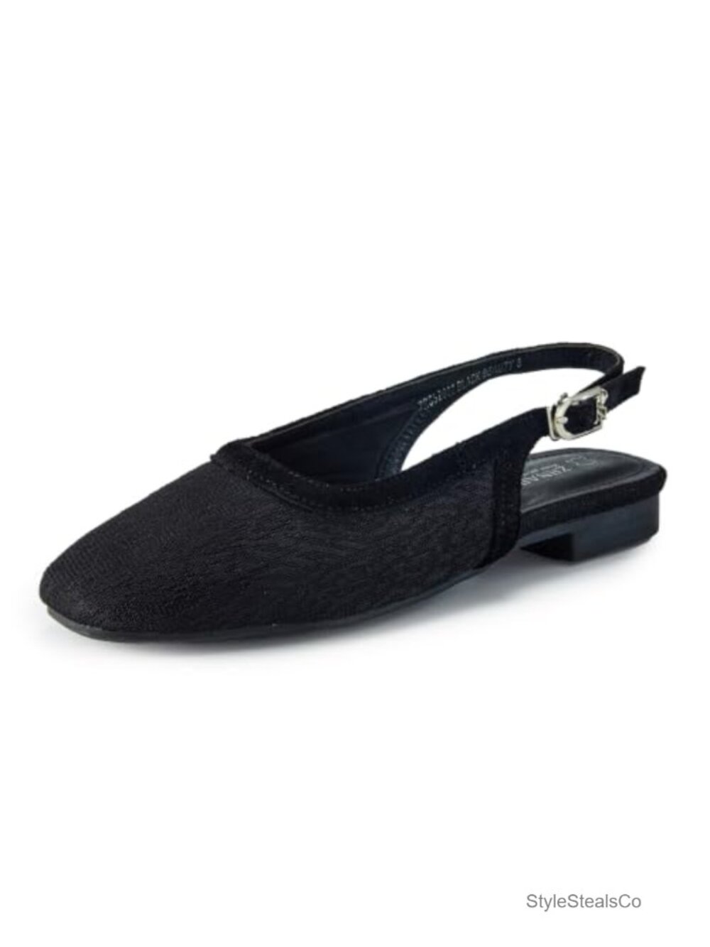Women's Slingback Ballet Flats Closed Toe Adjustable Buckle Casual